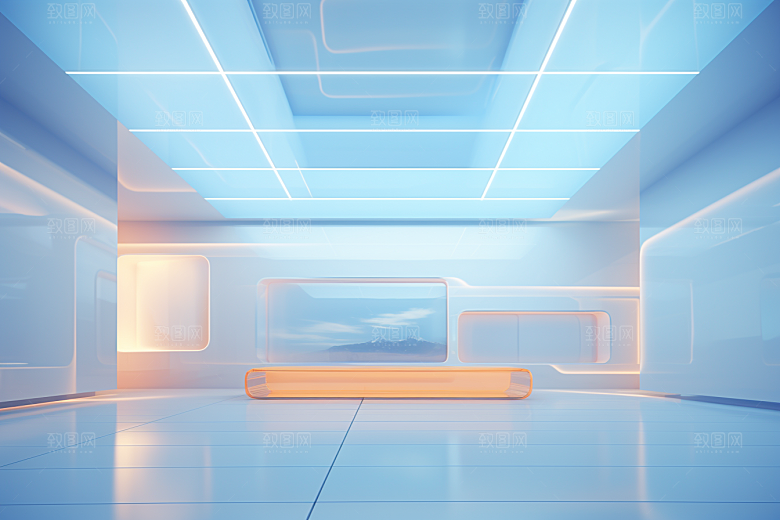 C4D科幻空间科技未来感背景