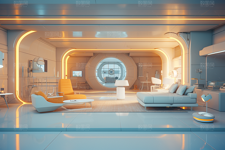 C4D科幻空间效果3D背景