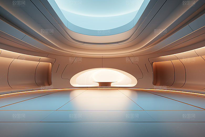 C4D科幻空间未来感空间背景