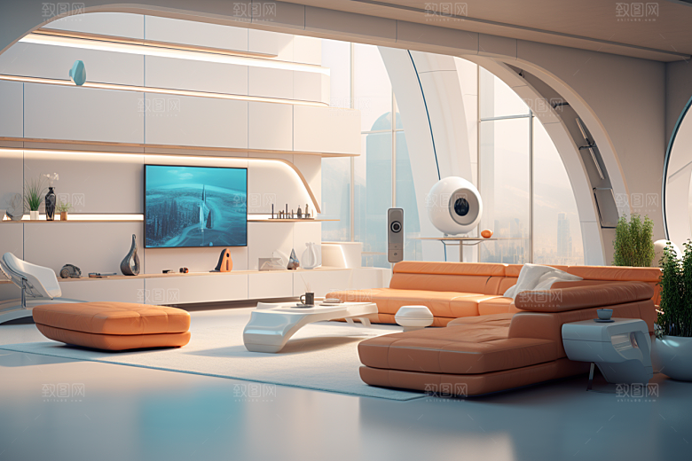 C4D科幻空间3D想象力背景