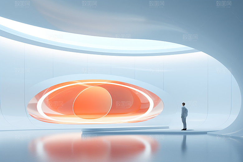 C4D科幻空间3D科技背景