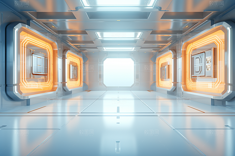 C4D科幻空间空间立体背景