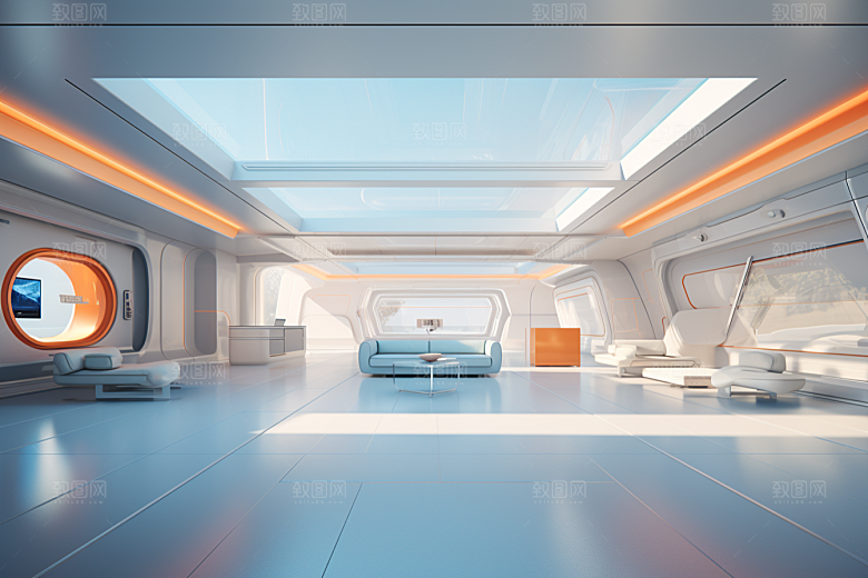 C4D科幻空间未来感空间背景
