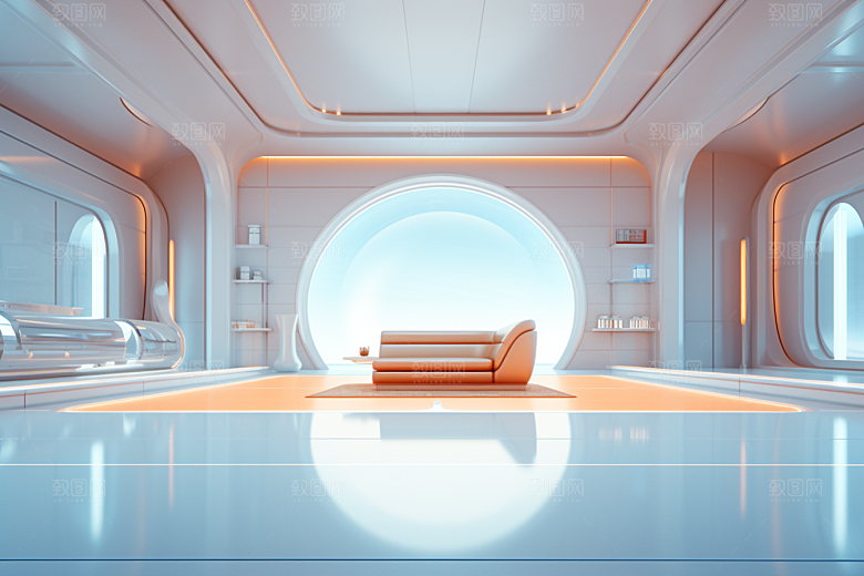 C4D科幻空间想象力3D背景