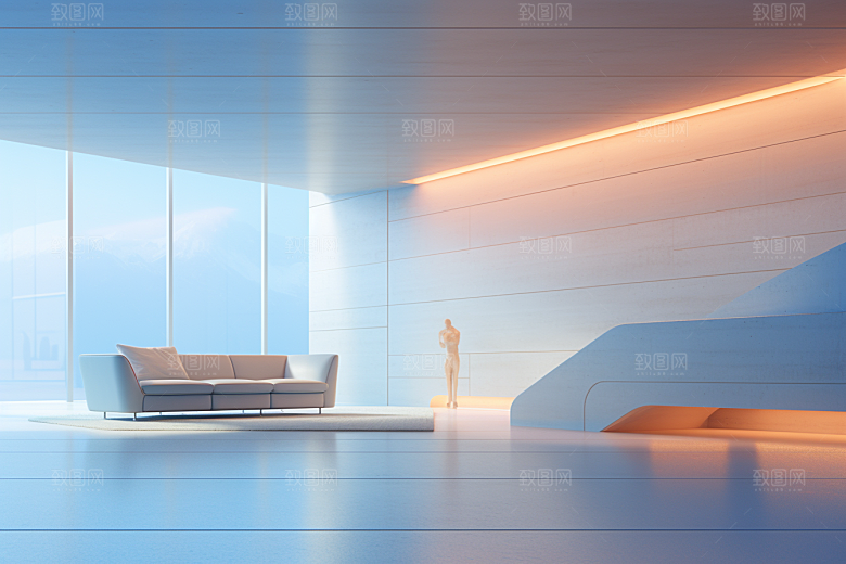 C4D科幻空间未来感渲染背景
