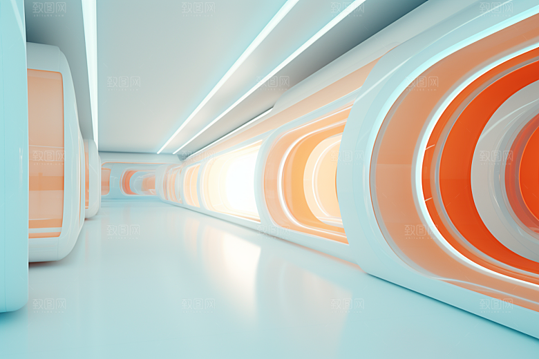 C4D科幻空间模型3D背景