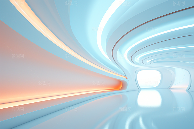 C4D科幻空间3D渲染背景