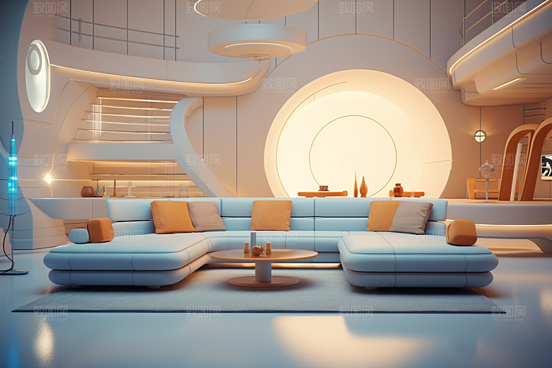 C4D科幻空间科技立体背景