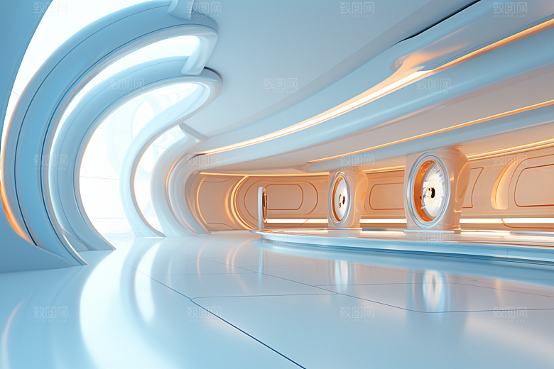 C4D科幻空间渲染高清背景