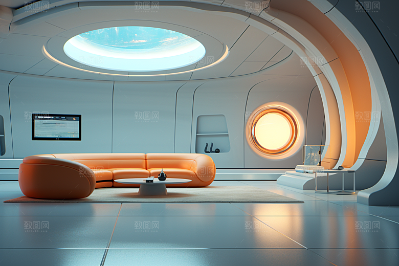C4D科幻空间空间未来感背景