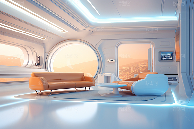 C4D科幻空间3D模型背景