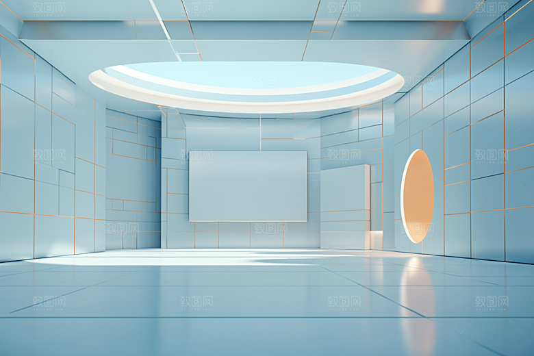 C4D科幻空间立体空间背景