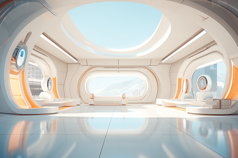 C4D科幻空间高清模型背景