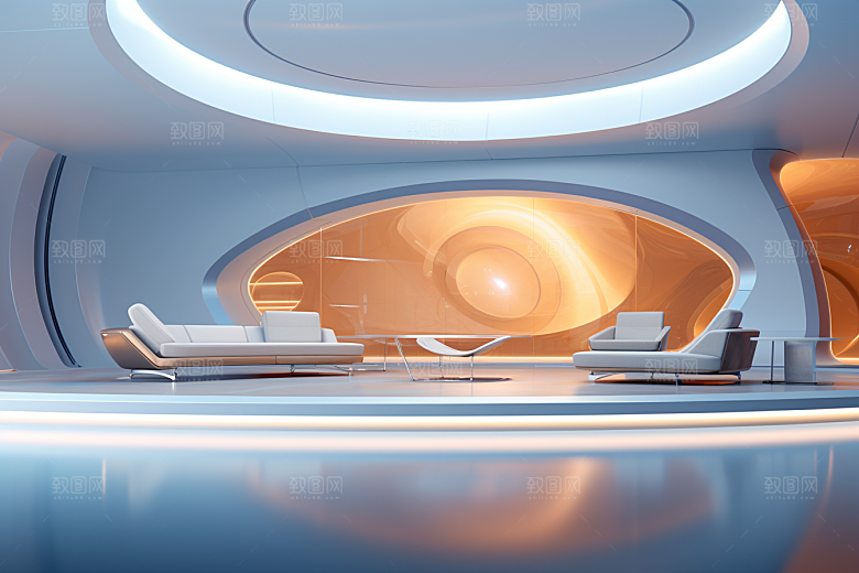 C4D科幻空间3D渲染背景