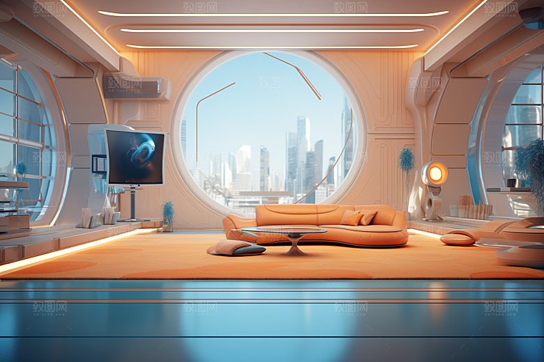 C4D科幻空间3D效果背景