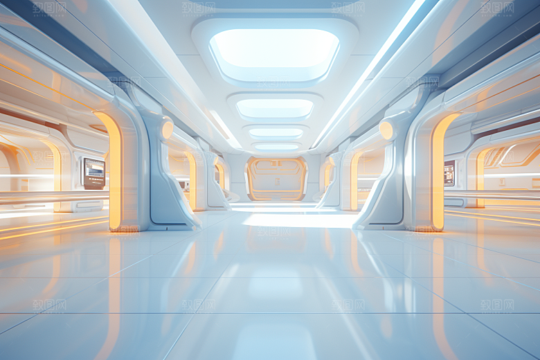 C4D科幻空间科技未来感背景