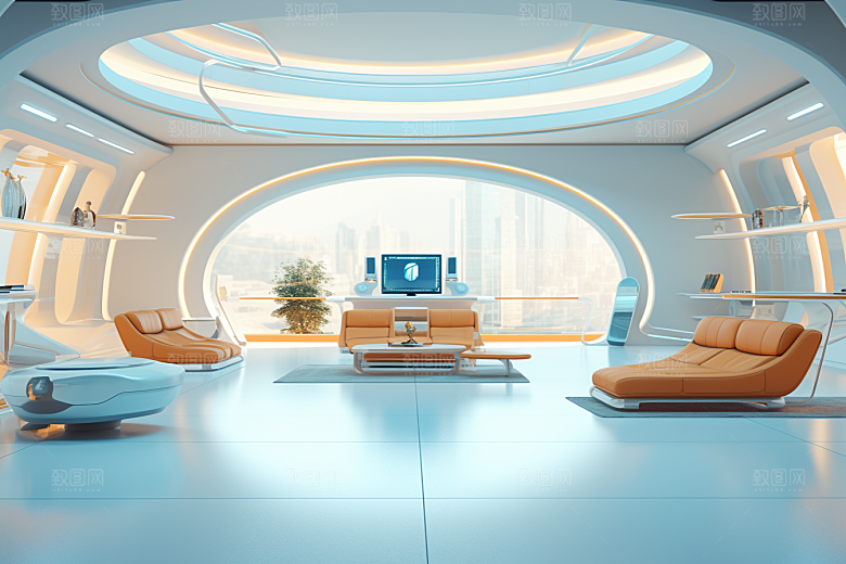 C4D科幻空间想象力3D背景