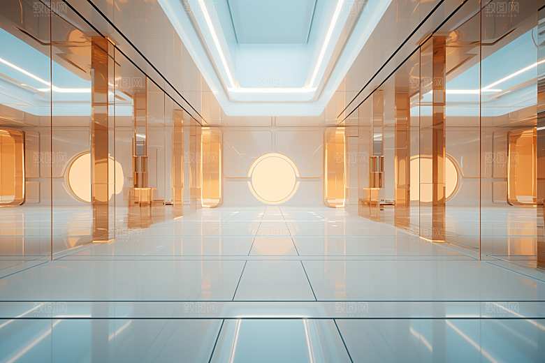 C4D科幻空间未来感渲染背景
