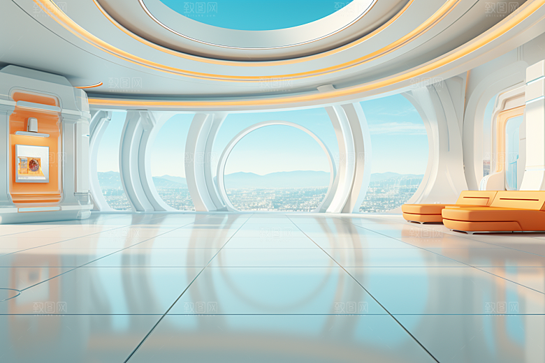 C4D科幻空间想象力高清背景
