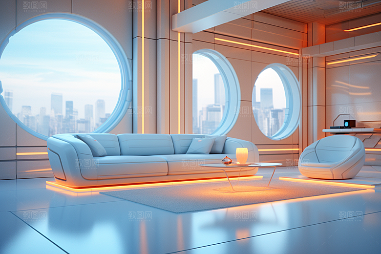C4D科幻空间模型3D背景