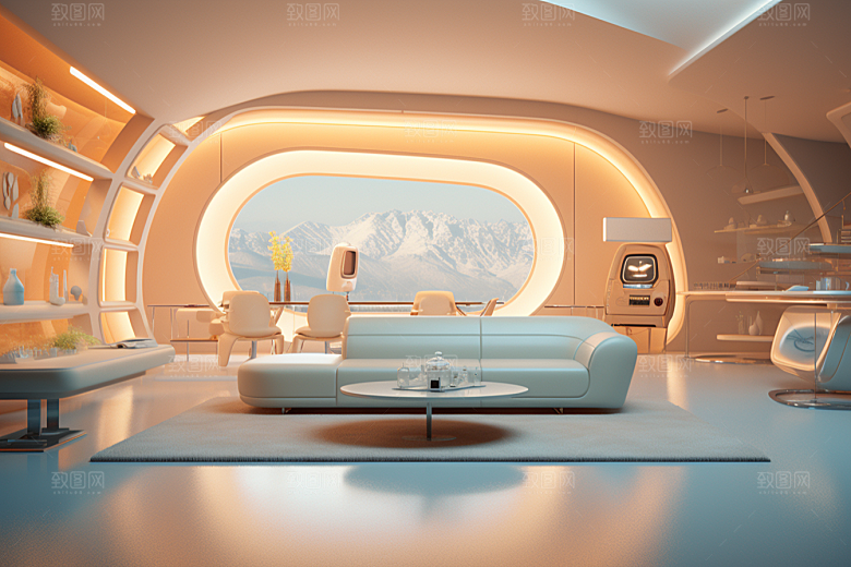 C4D科幻空间想象力3D背景