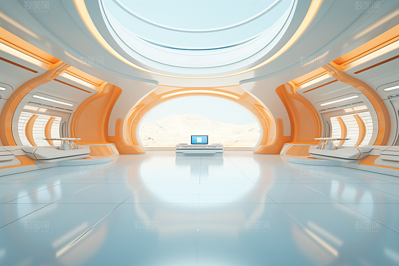 C4D科幻空间想象力立体背景
