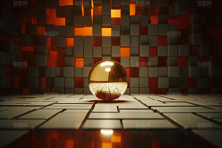 C4D科幻空间立体空间背景