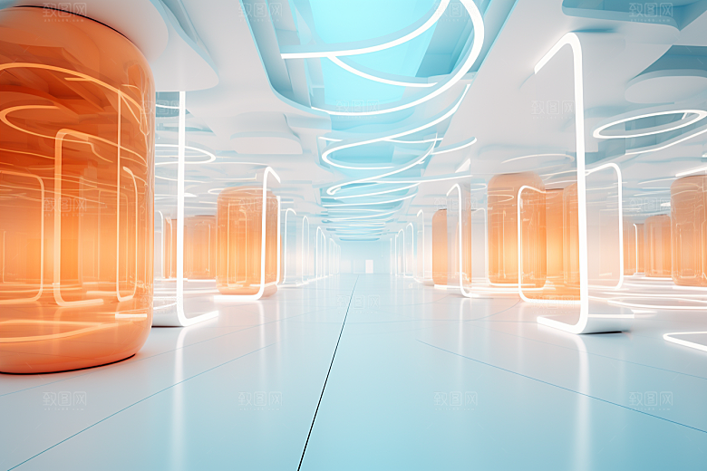C4D科幻空间效果3D背景