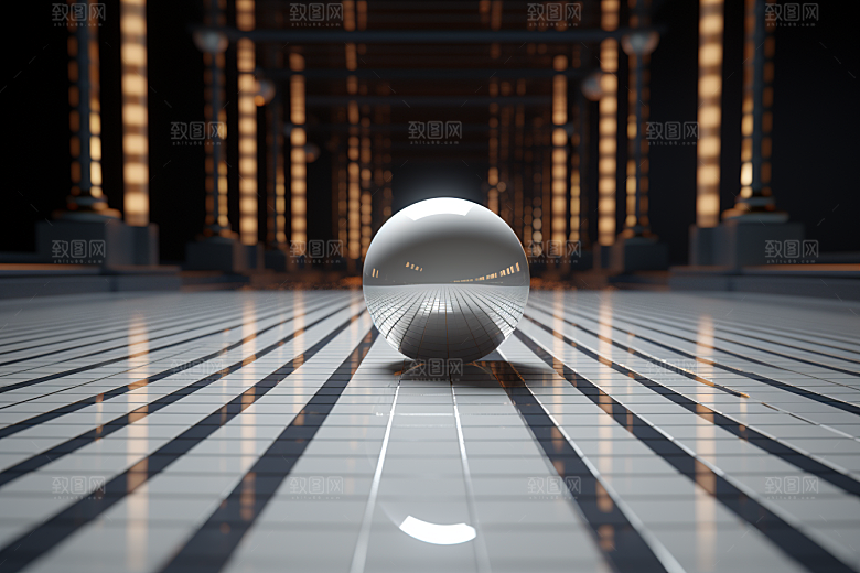 C4D科幻空间3D渲染背景