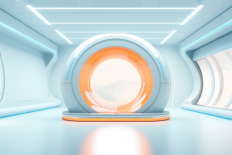 C4D科幻空间未来感想象力背景