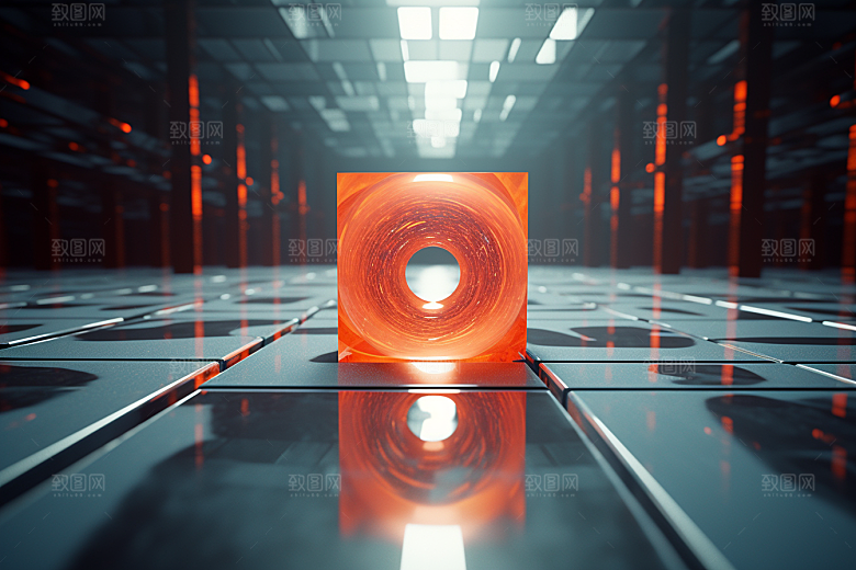 C4D科幻空间未来感效果背景