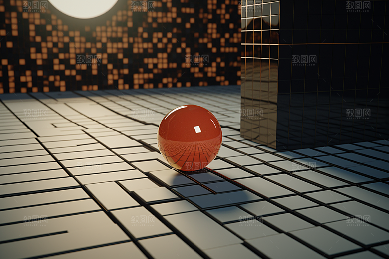 C4D科幻空间立体想象力背景