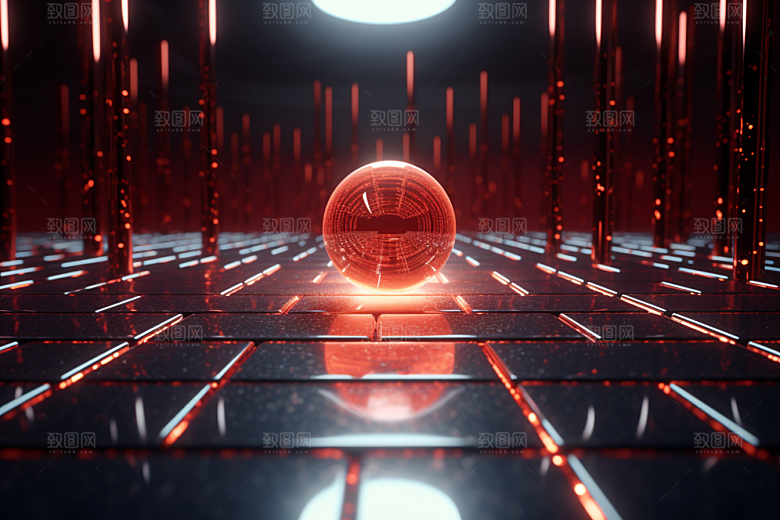 C4D科幻空间立体空间背景