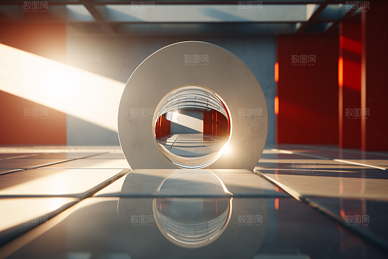 C4D科幻空间立体科技背景