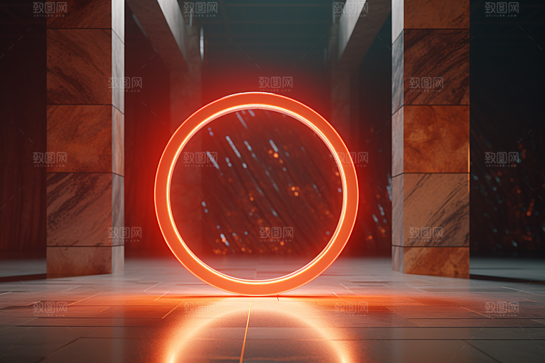 C4D科幻空间模型科技背景