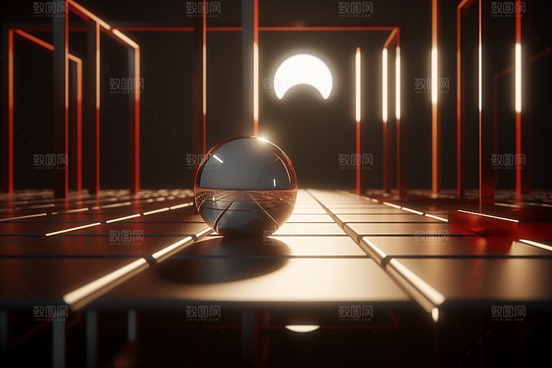 C4D科幻空间高清模型背景