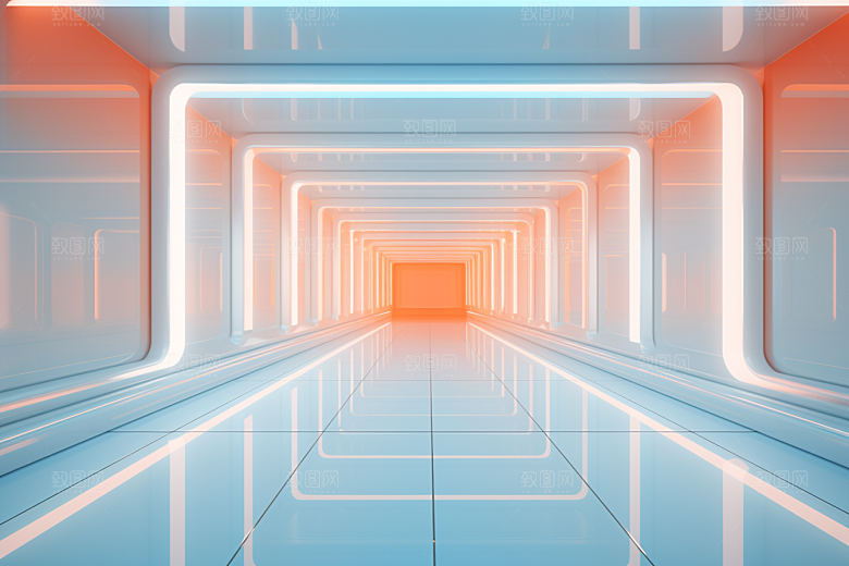C4D科幻空间想象力未来感背景