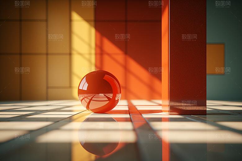 C4D科幻空间模型效果背景