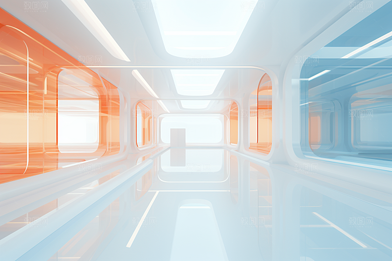 C4D科幻空间渲染模型背景