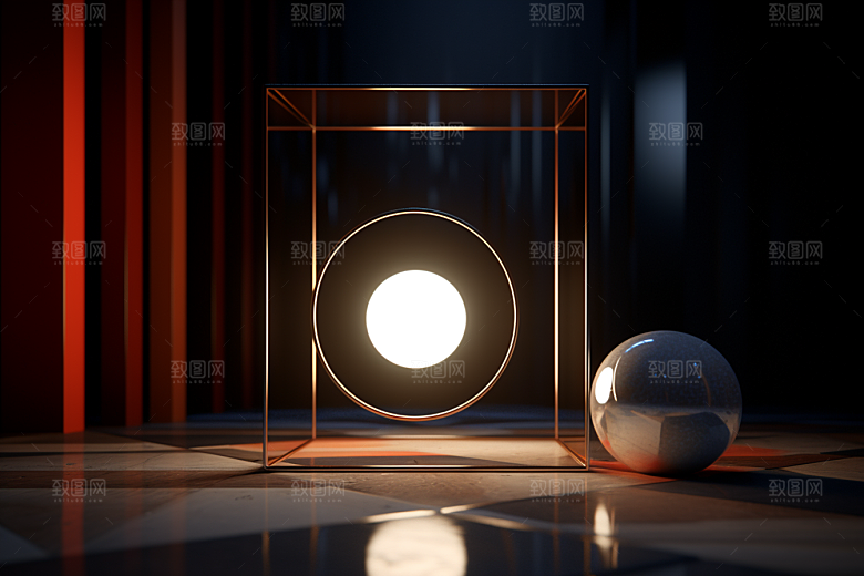 C4D科幻空间3D效果背景