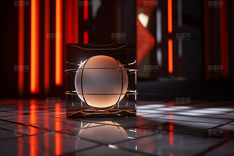C4D科幻空间3D想象力背景