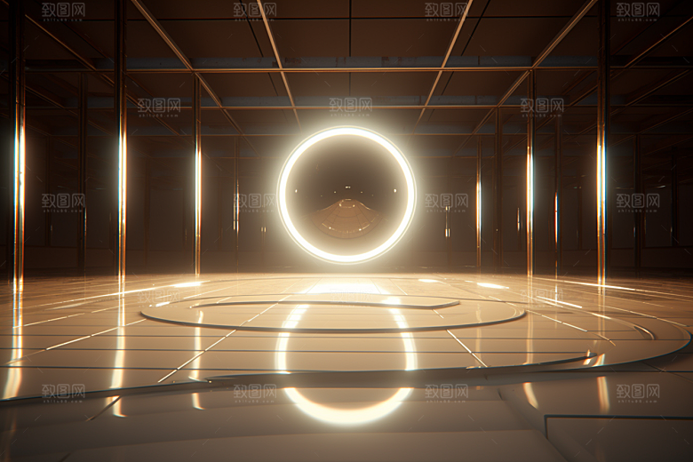 C4D科幻空间科技渲染背景
