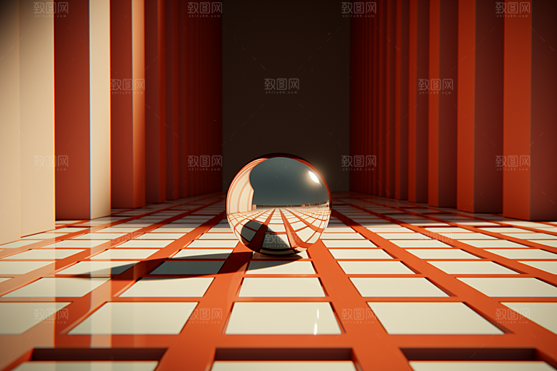 C4D科幻空间想象力效果背景