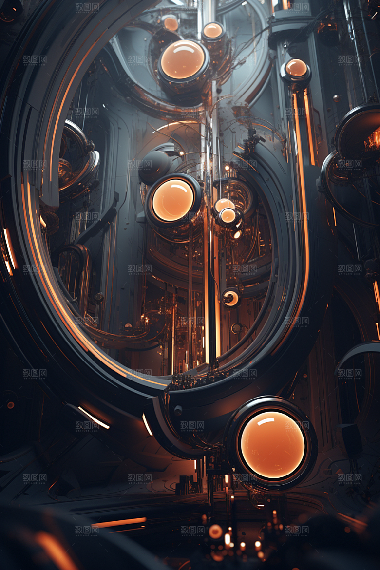 C4D科幻空间未来宇宙场景模型
