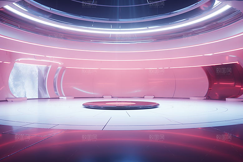 C4D科幻空间赛博朋克科技场景模型