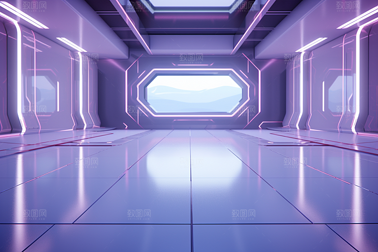 C4D科幻空间宇宙空间站场景模型