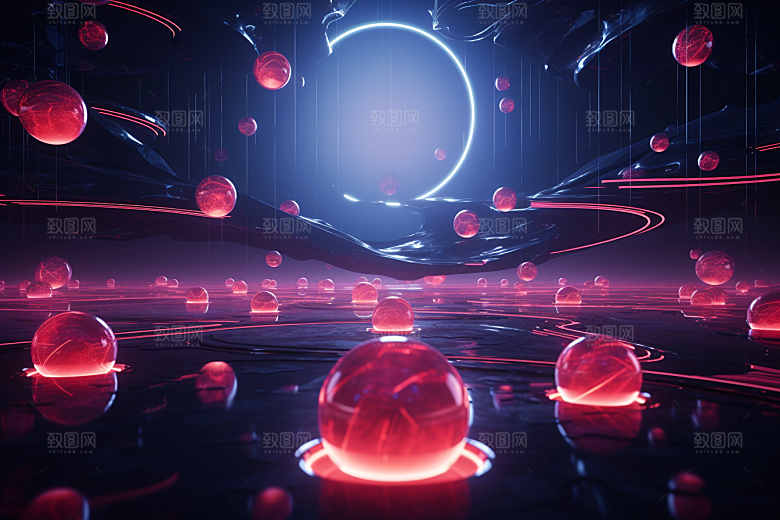 C4D科幻空间科幻片未来场景模型