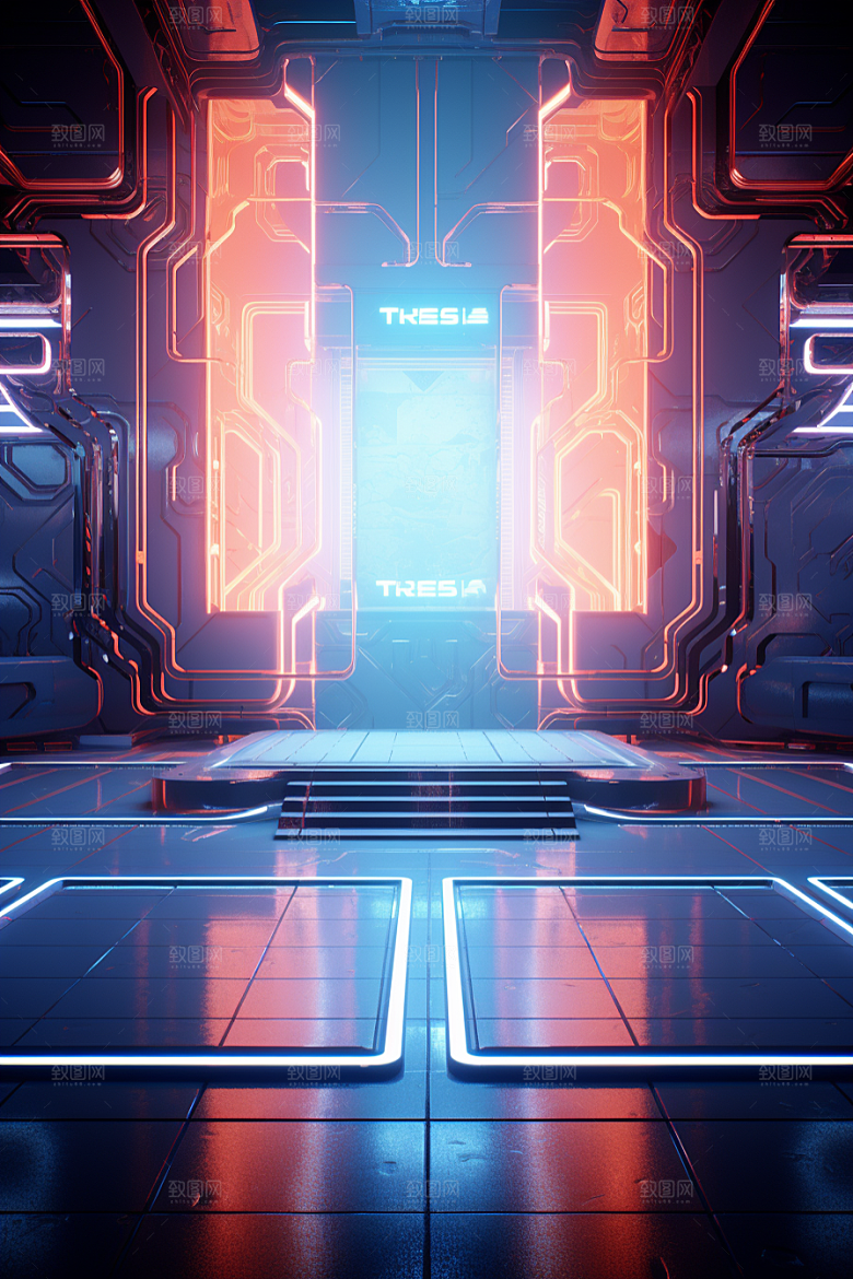 C4D科幻空间幻想宇宙场景模型