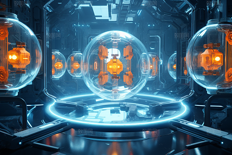 C4D科幻空间赛博朋克幻想场景模型