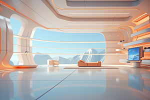 C4D科幻空间未来幻想场景模型